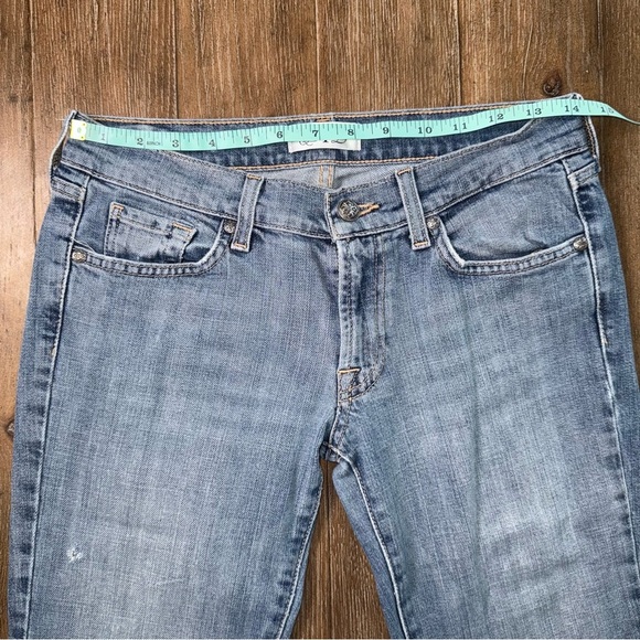 Express DPD Bootcut Jeans Low Rise Y2K Blue - Picture 4 of 10